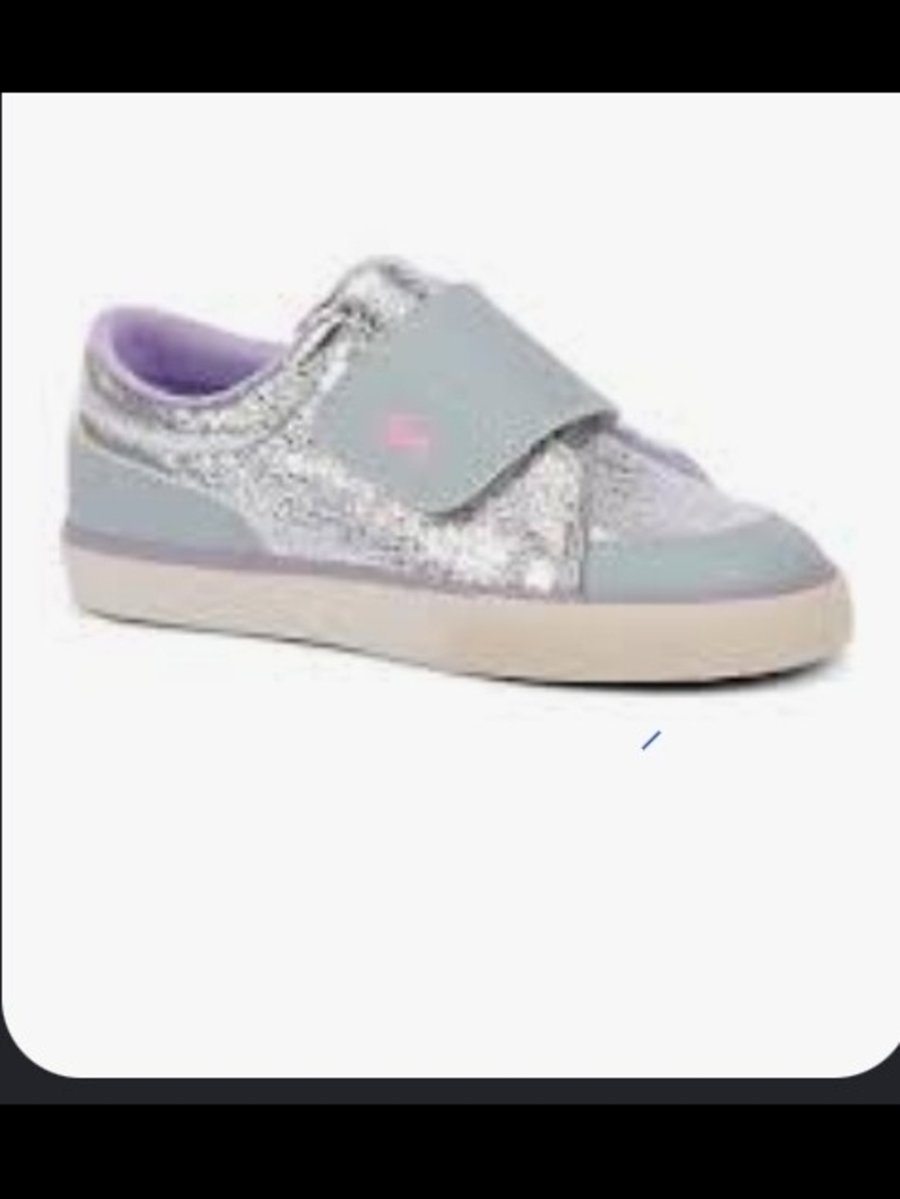 See Kai Run Girls' Silver Glitter Sneakers with Lavender Lining